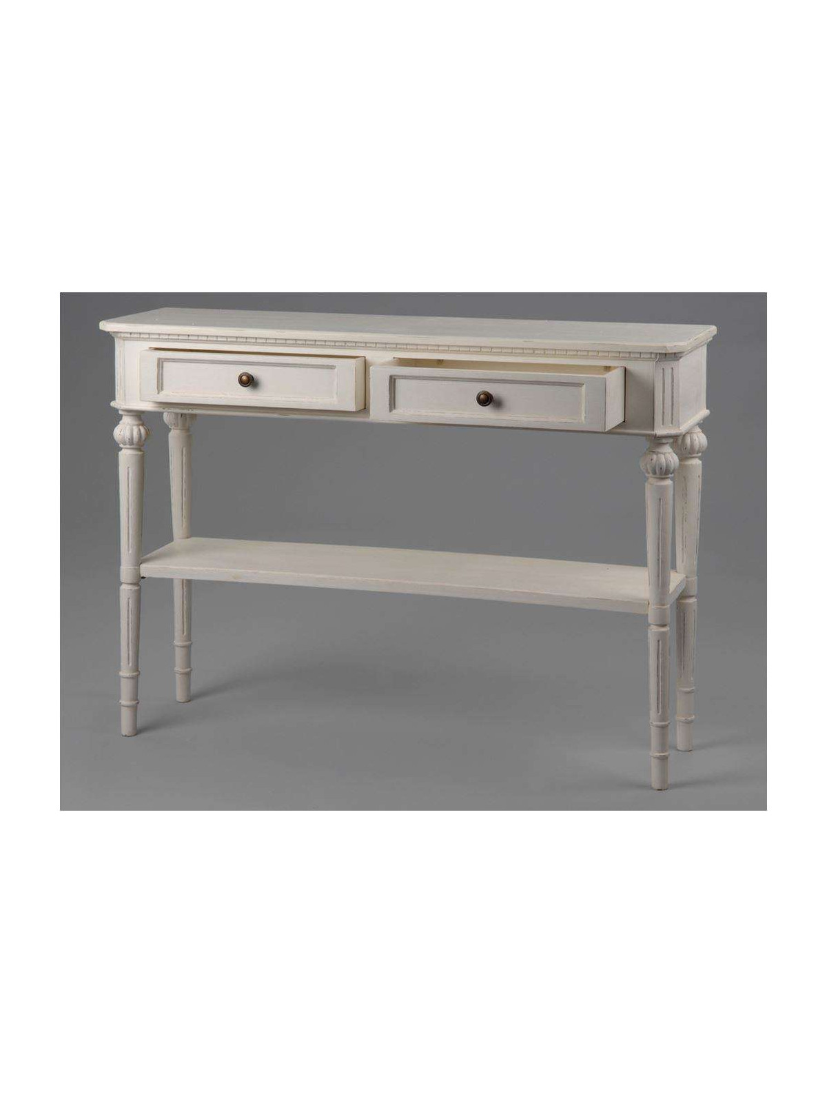 Console blanche 110 cm Leonie