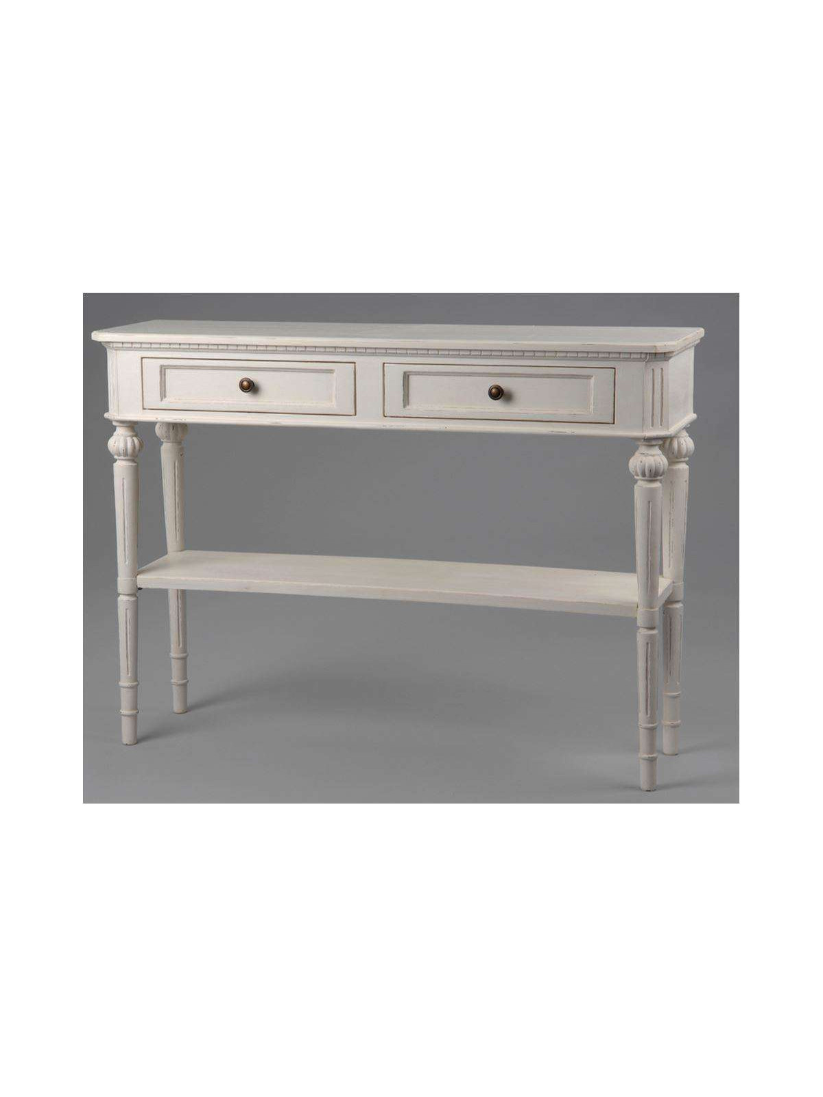 Console blanche 110 cm Leonie