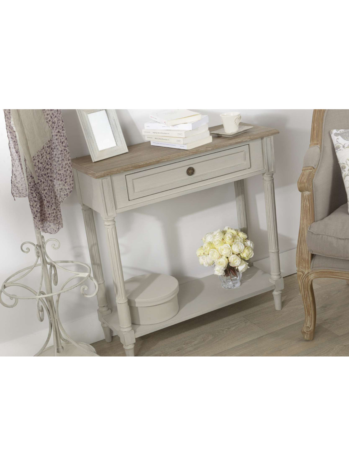 Console en bois lin et chêne