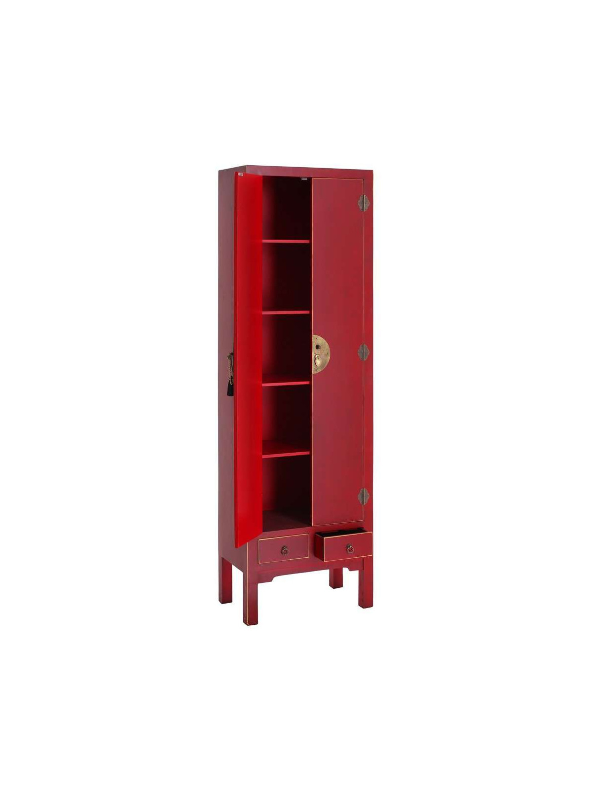 Armoire rouge 2 portes Chine