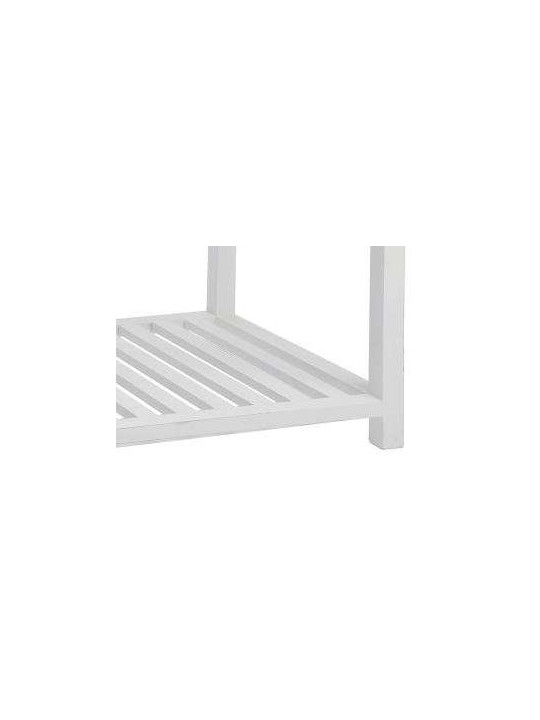 Table basse bois blanc et verre 