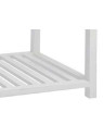 Table basse bois blanc et verre 