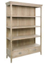 Bibliothèque bois pin cérusé