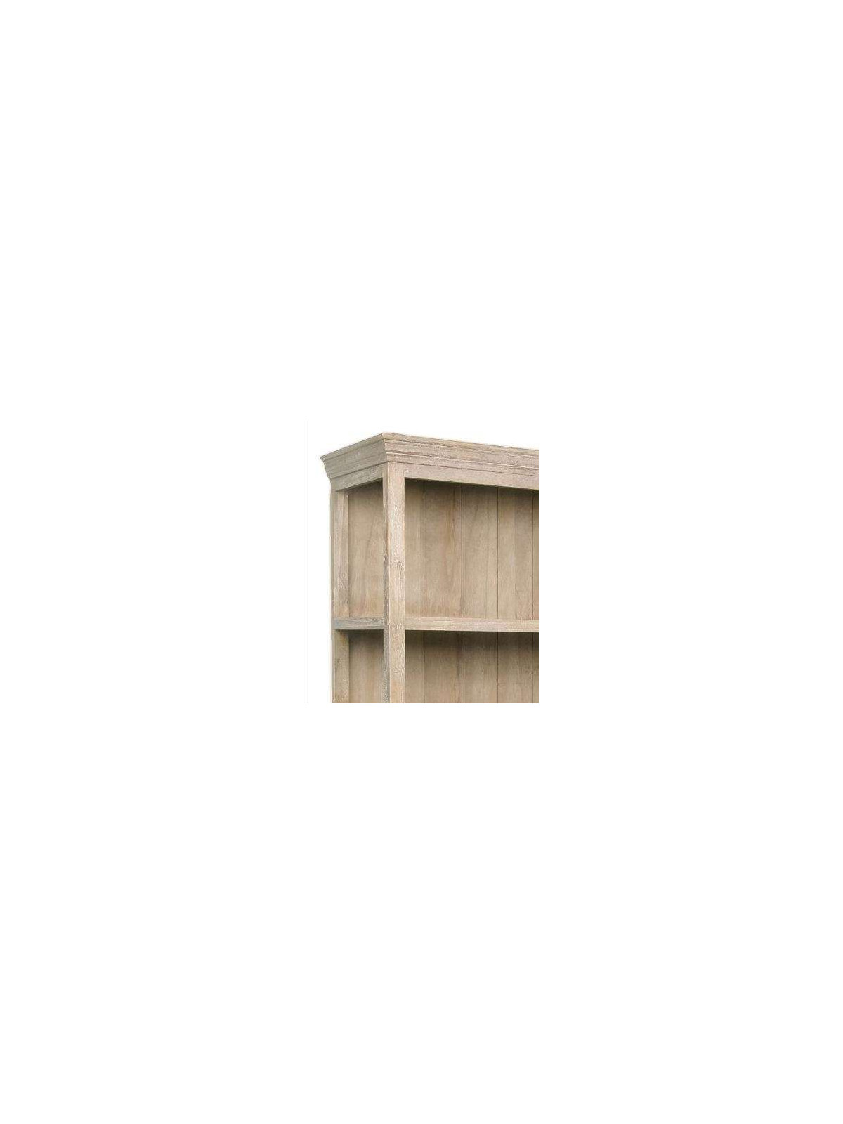 Bibliothèque bois pin cérusé