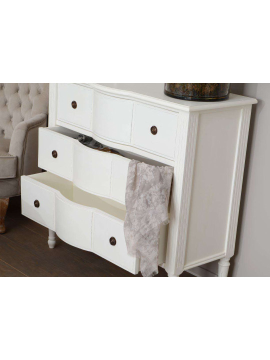 Commode Blanche 3 tiroirs Agathe Commode Blanche 3 tiroirs Agathe