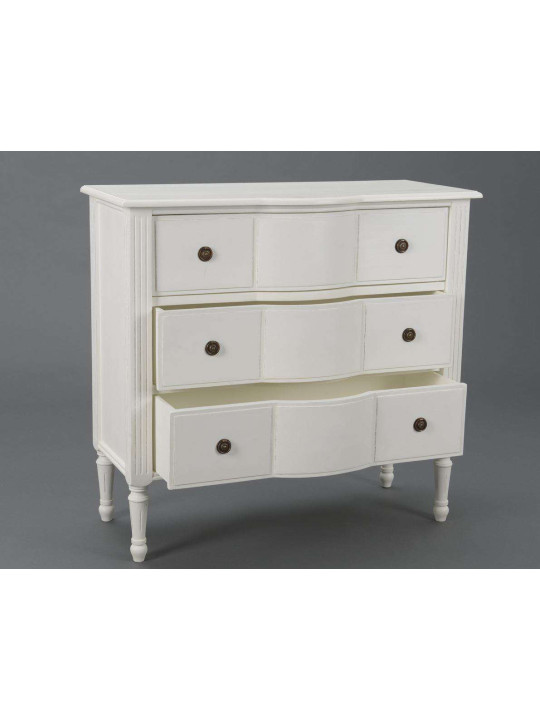 Commode Blanche 3 tiroirs Agathe Commode Blanche 3 tiroirs Agathe