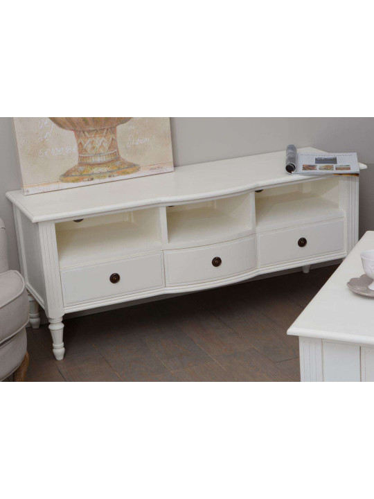 Meuble TV blanc Agathe