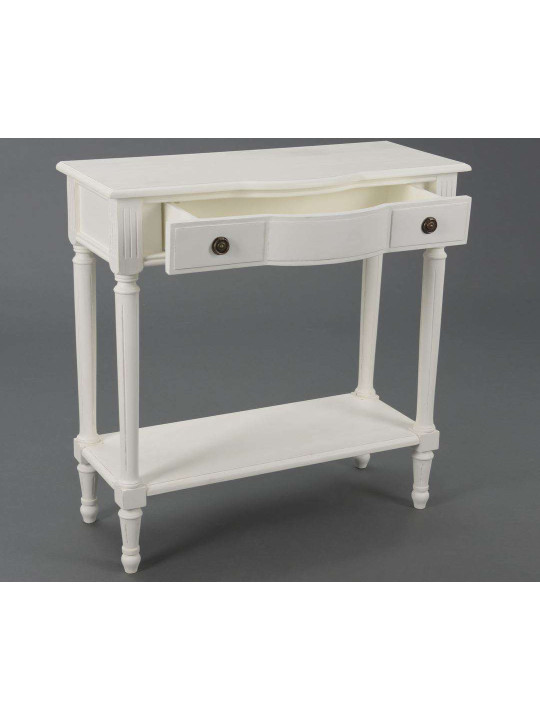 Console bois blanc 1 tiroir Agathe Console bois blanc 1 tiroir Agathe