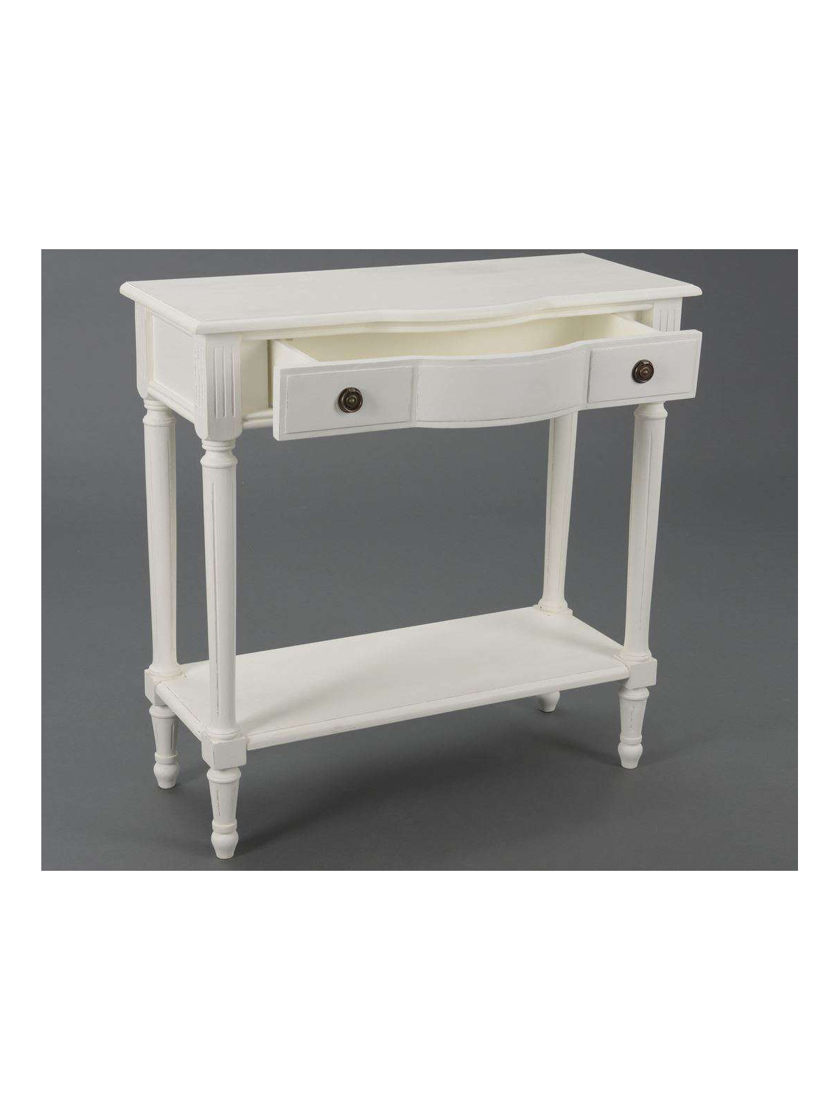 Console bois blanc 1 tiroir Agathe