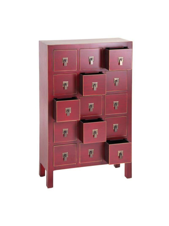 Meuble à tiroirs chinois rouge