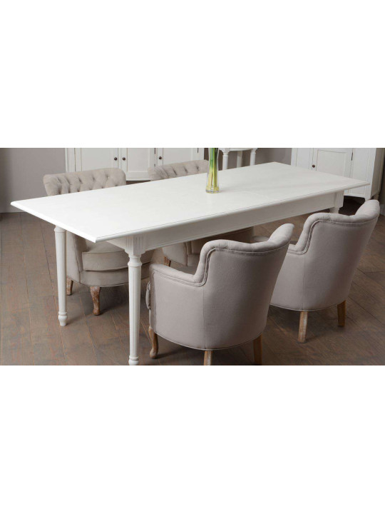 Grande table blanche chic 160 cm