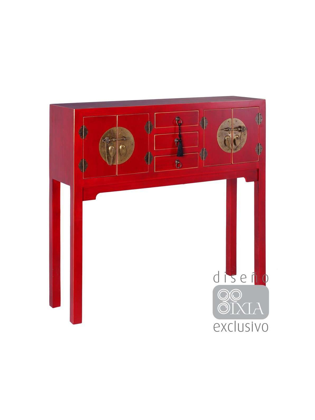 Console chinoise rouge