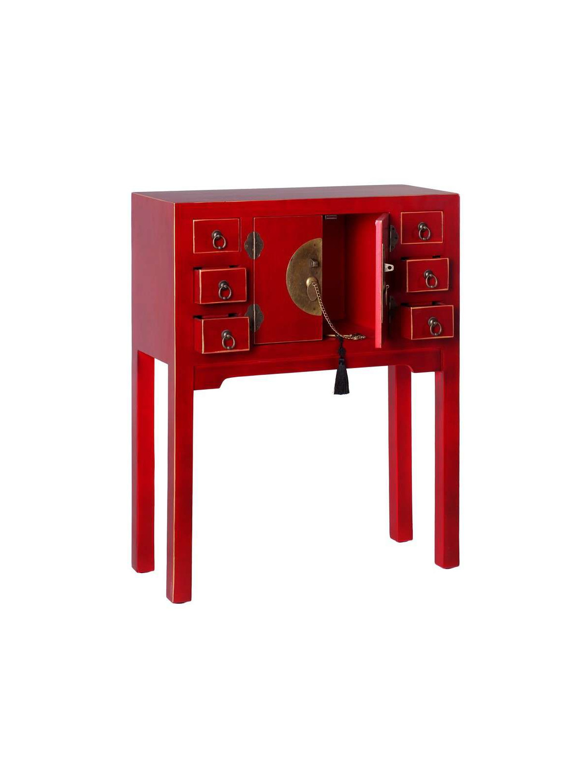 petite console chinoise rouge