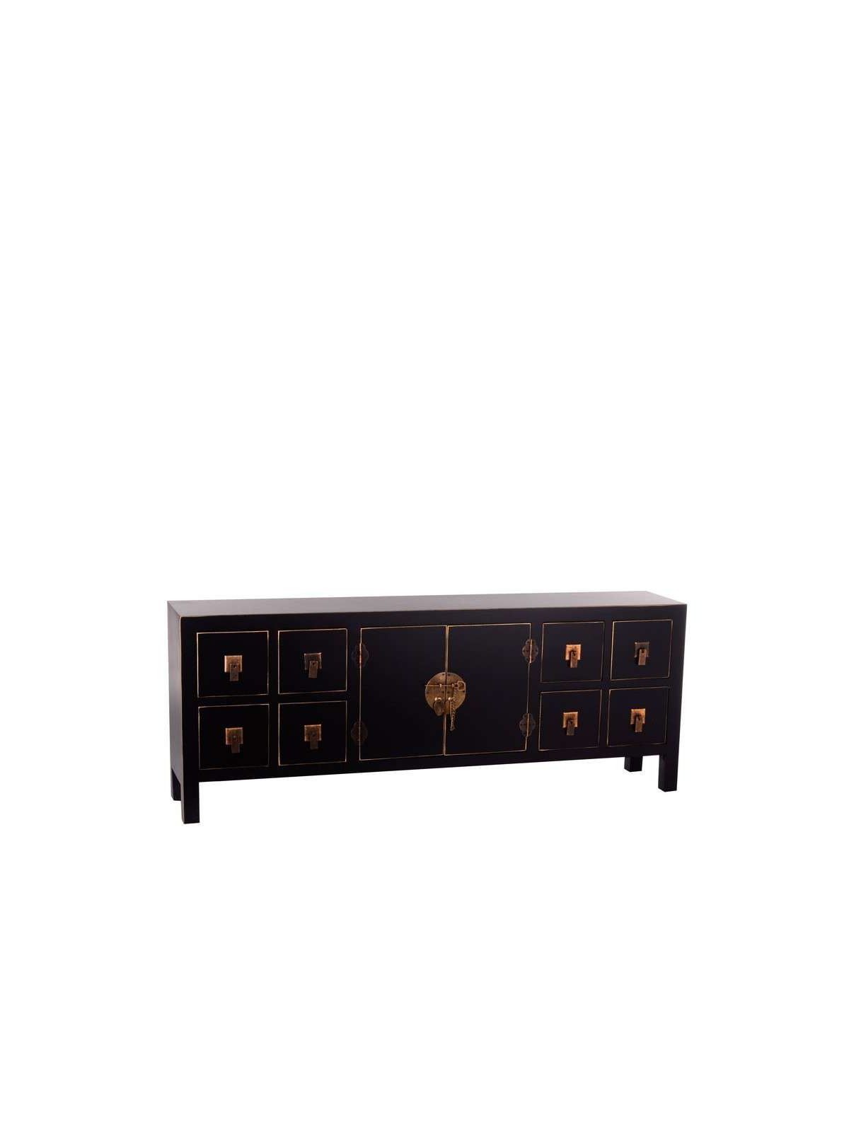 Meuble bas chinois noir