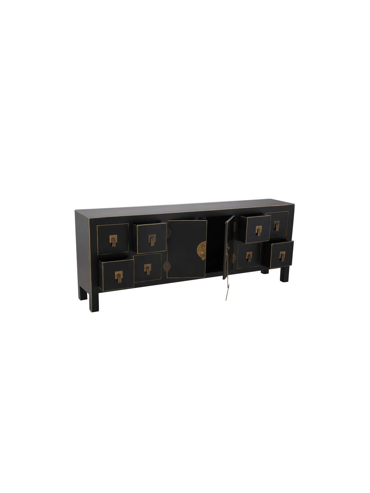 Meuble bas chinois noir