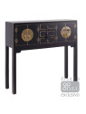 Console chinoise noire et or