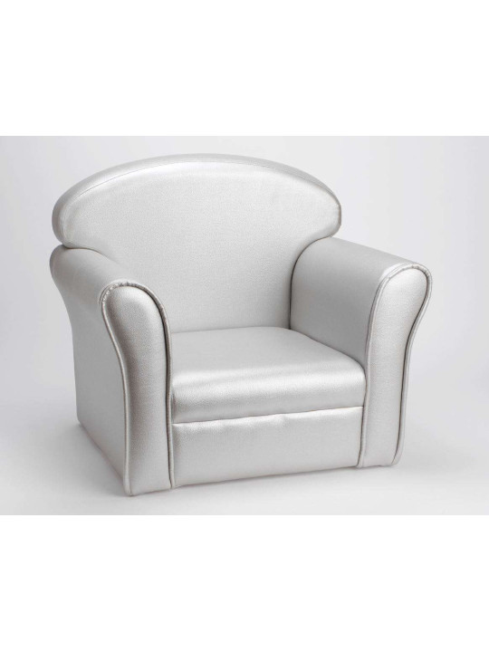 Fauteuil club pour enfant argenté de la marque Amadeus