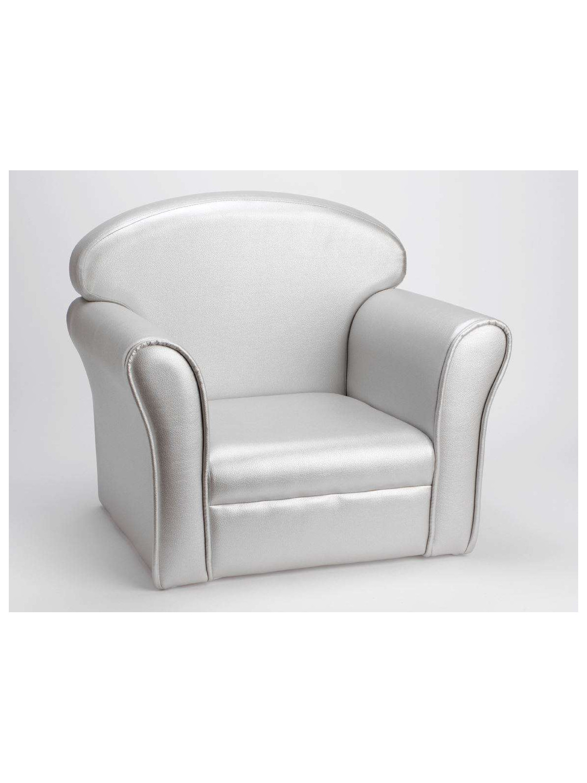 Fauteuil club pour enfant argenté de la marque Amadeus