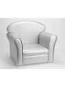 Fauteuil club pour enfant argenté de la marque Amadeus