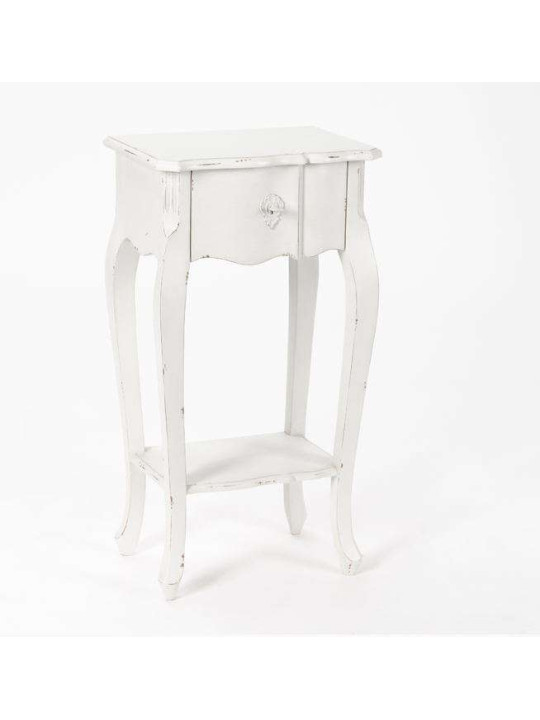 Table d'entrée blanche galbée Harpe