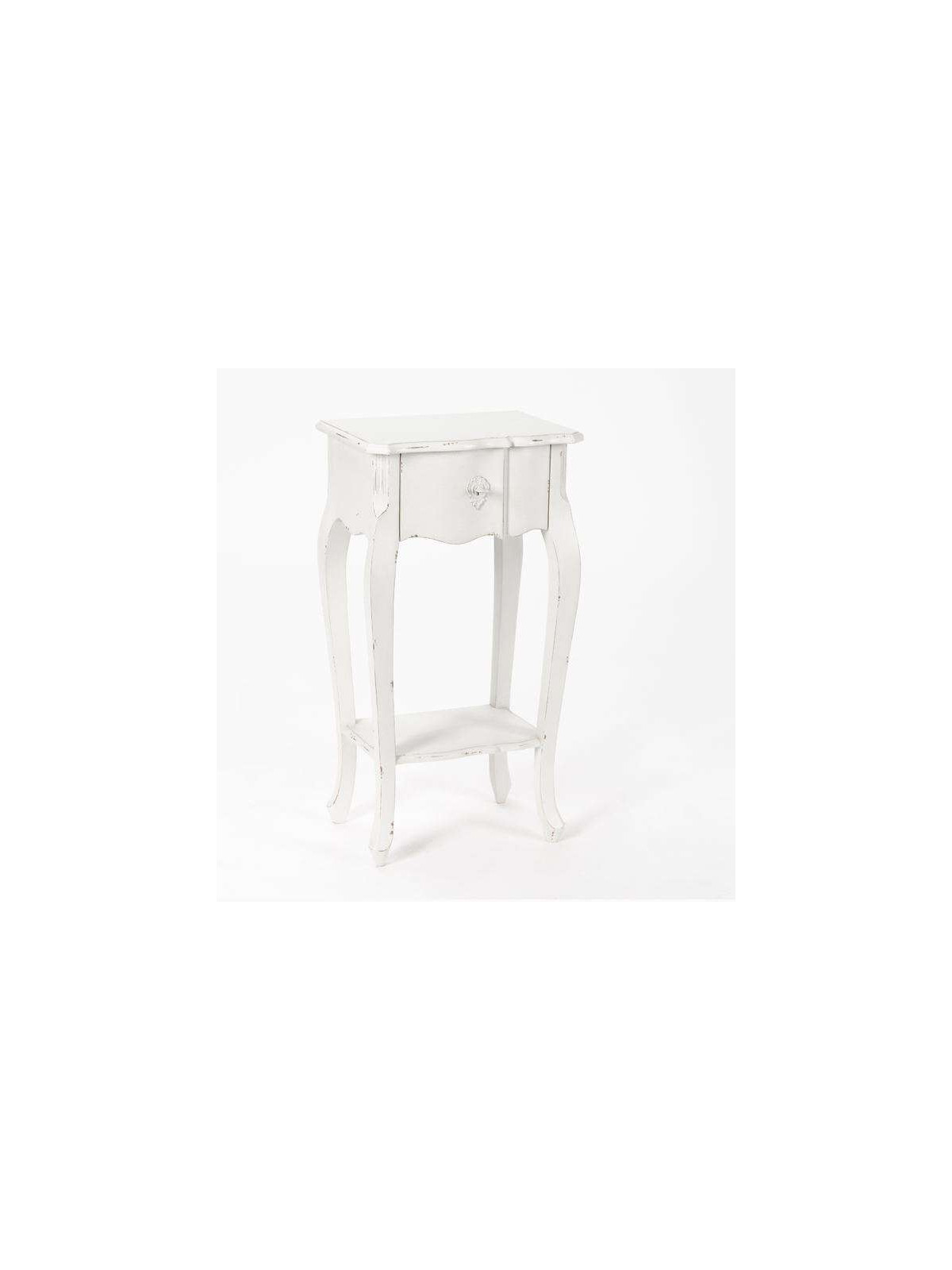 Table d'entrée blanche galbée Harpe