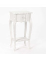 Table d'entrée blanche galbée Harpe