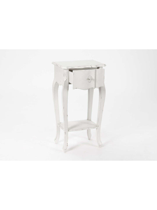 Table d'entrée blanche galbée Harpe