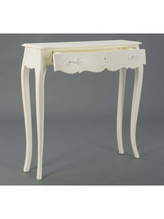 Console galbée blanche 90 cm