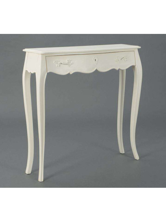 Console galbée blanche 90 cm