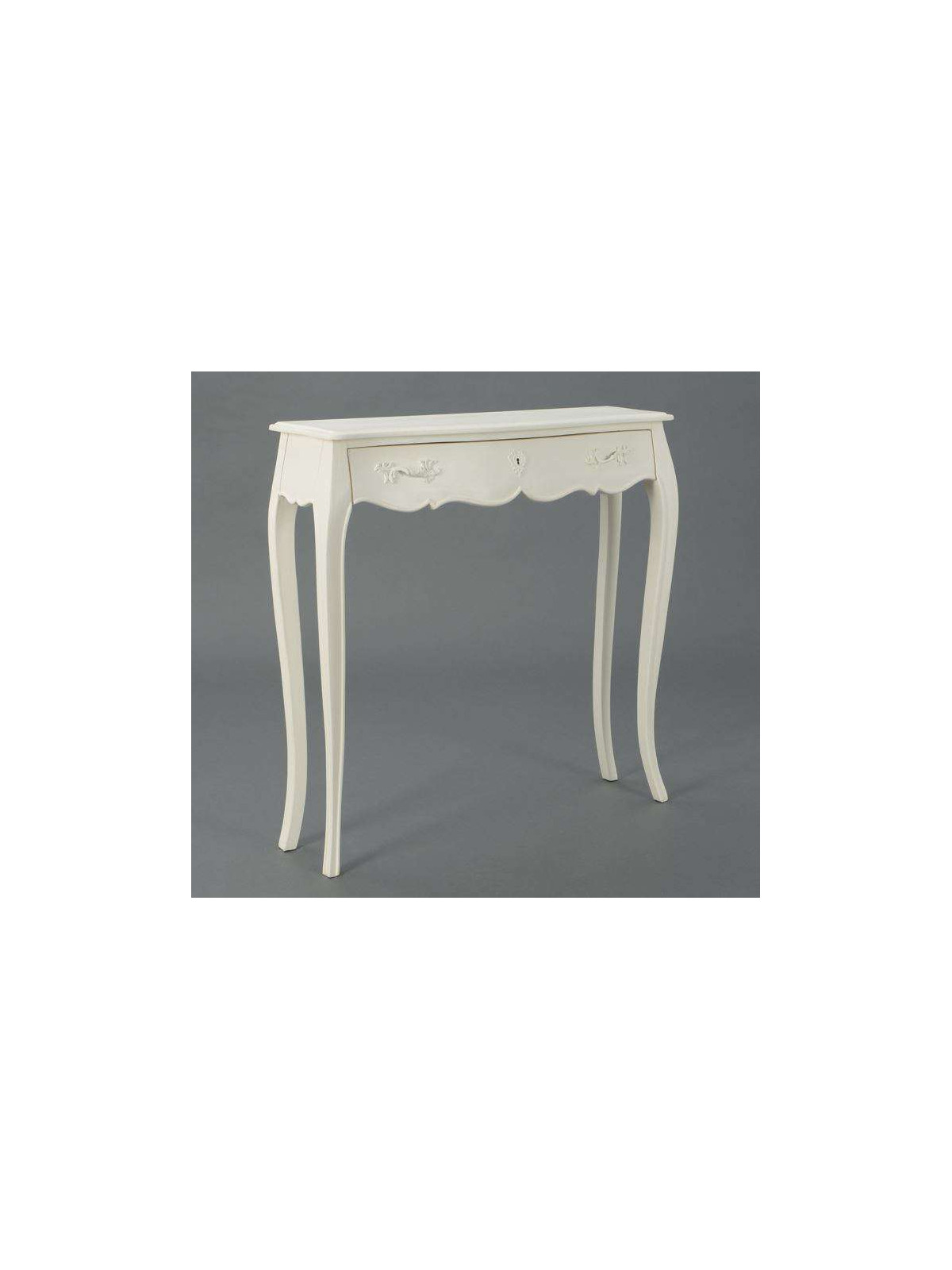 Console galbée blanche 90 cm