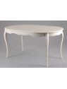 Table ovale blanche galbée