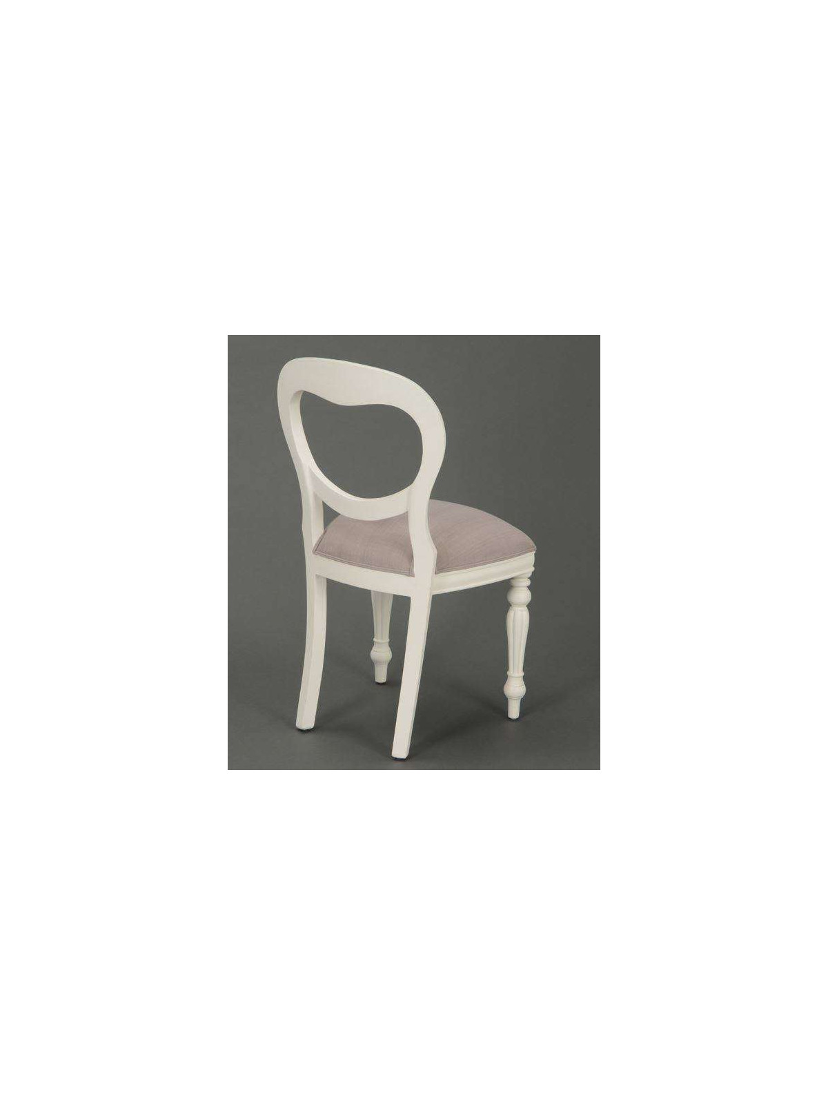 Chaise médaillon blanche Agathe