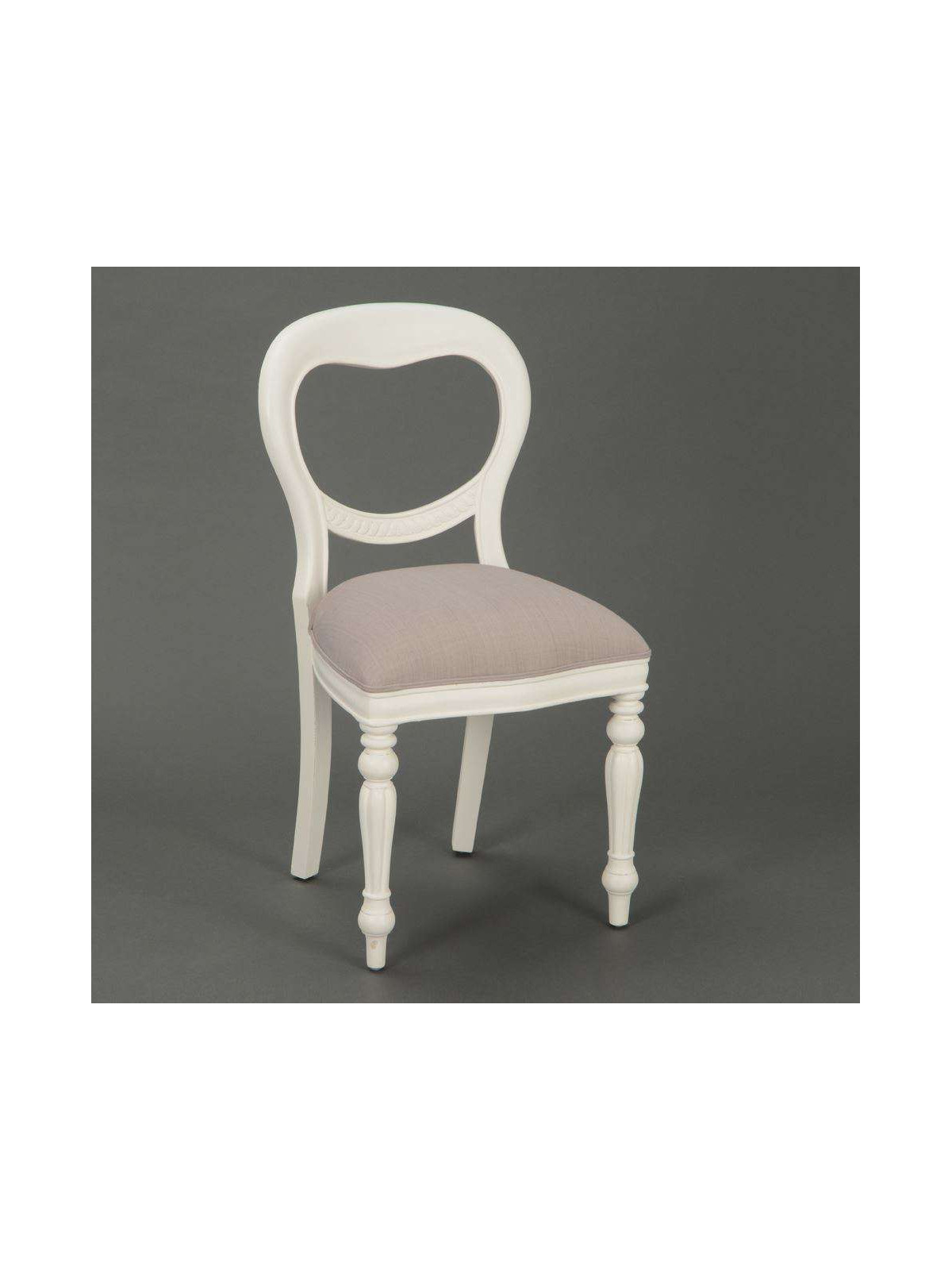 Chaise médaillon blanche Agathe