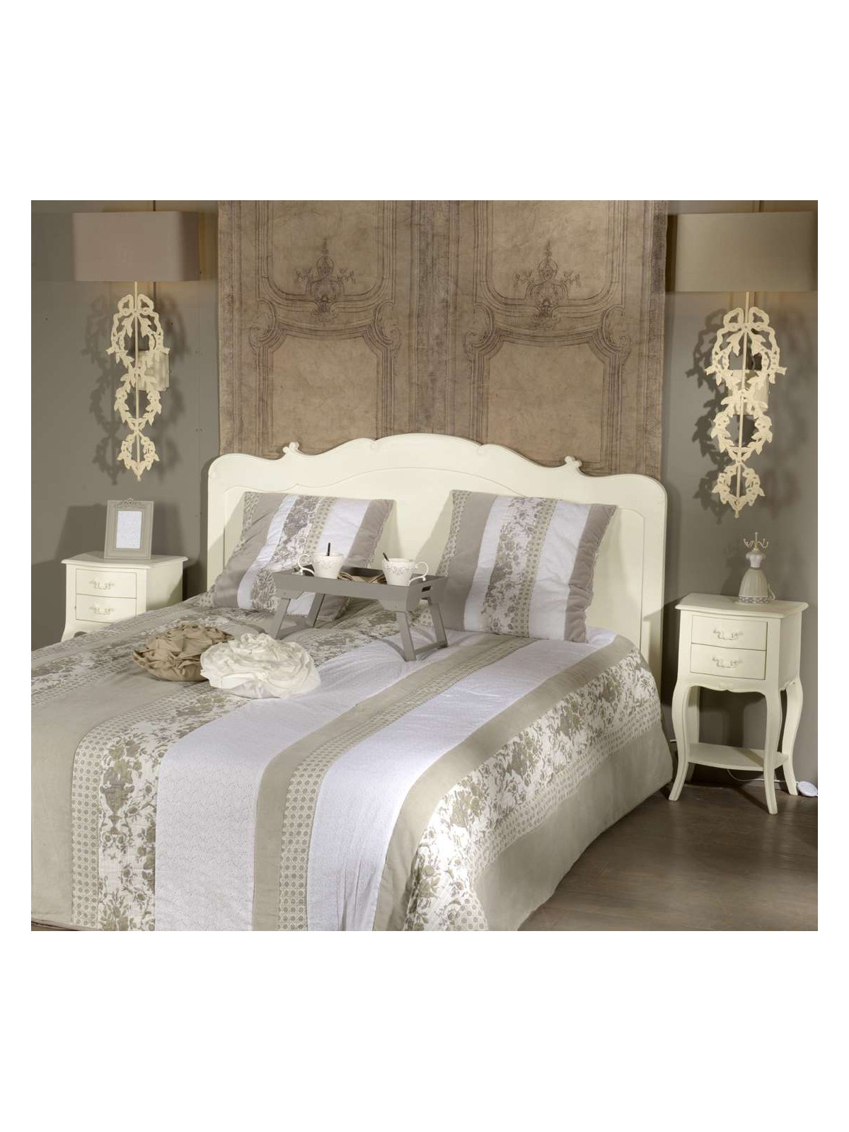 Tête de lit  Amadeus 160cm couleur blanche  gamme Appoline