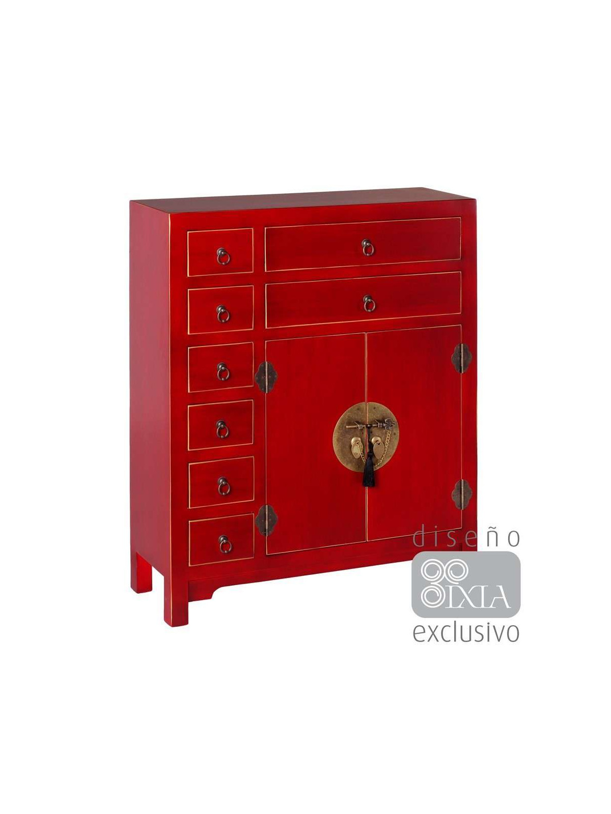 Petit buffet  chinois rouge