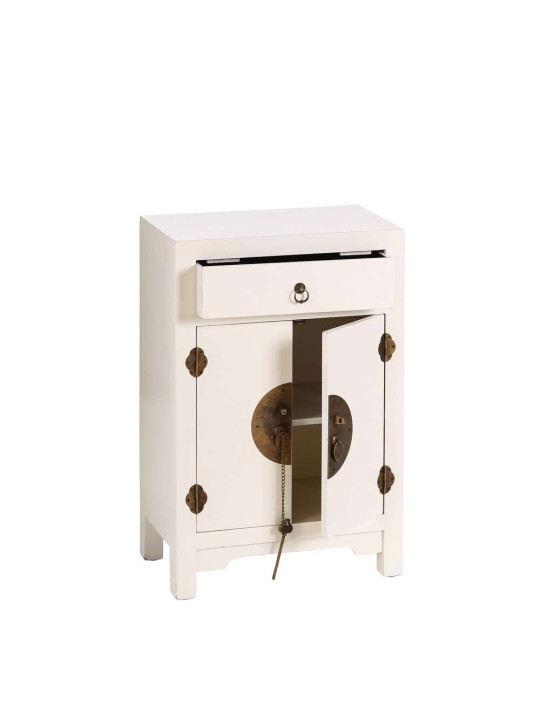 petit meuble de rangement chinois blanc cassé, à prix doux - 23244