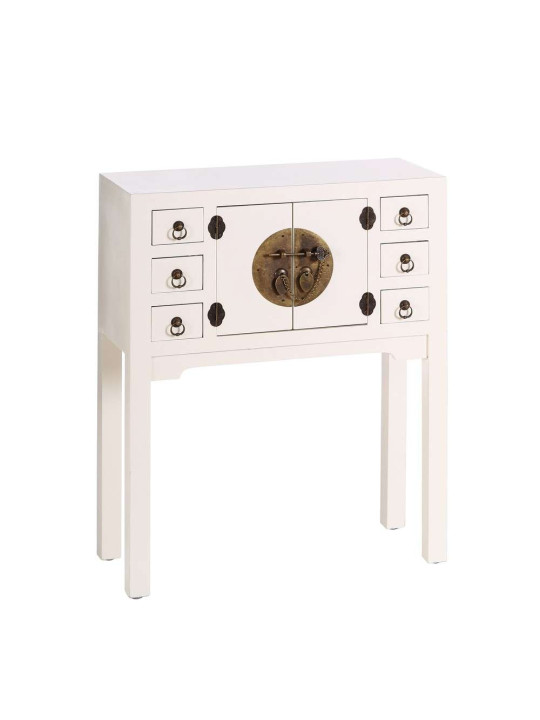 Petite console d'entrée chinoise blanche 