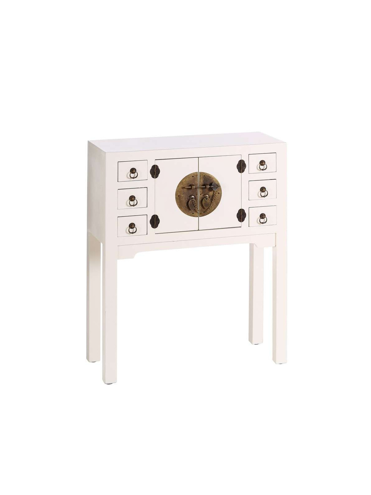 Petite console d'entrée chinoise blanche 