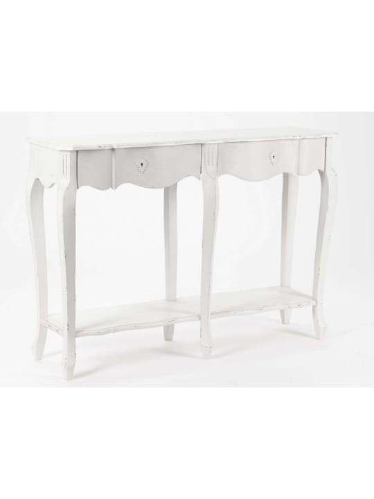 Console drapier blanc galbée Harpe