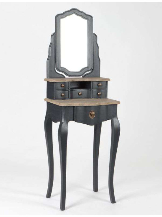 Meuble de coiffeuse grise élégante