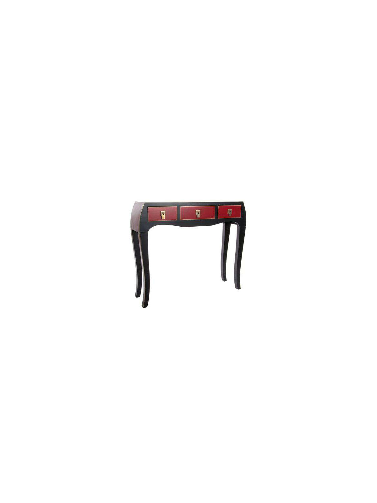 Console galbée japonaise noire et rouge