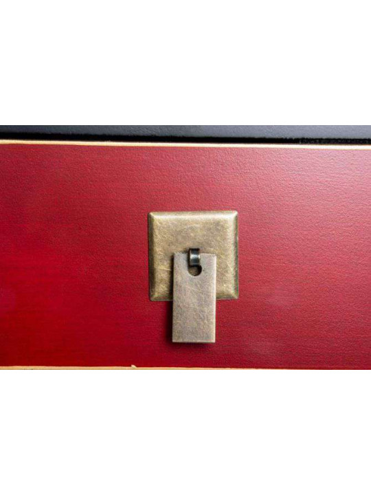 Console galbée japonaise noire et rouge