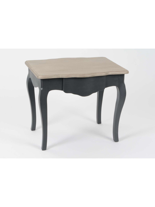 Petite table galbée grise canapé
