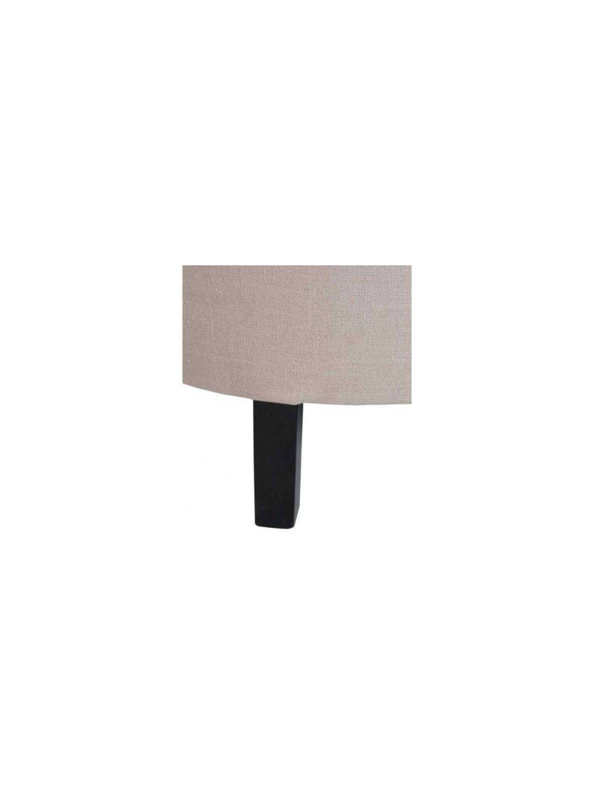 Petit fauteuil rond capitonné lin