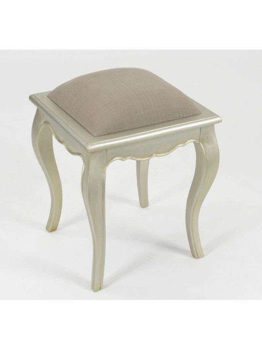 Tabouret de coiffeuse argent doré