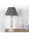 Lampe cérusé abat jour gris corolla