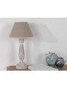 Lampe cérusée abat jour beige corolla