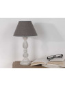 Lampe cérusée abat jour gris Agnès