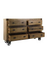 Buffet de salon industriel sur roues 