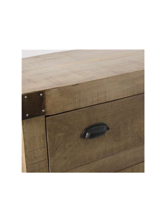 Buffet de salon industriel sur roues 